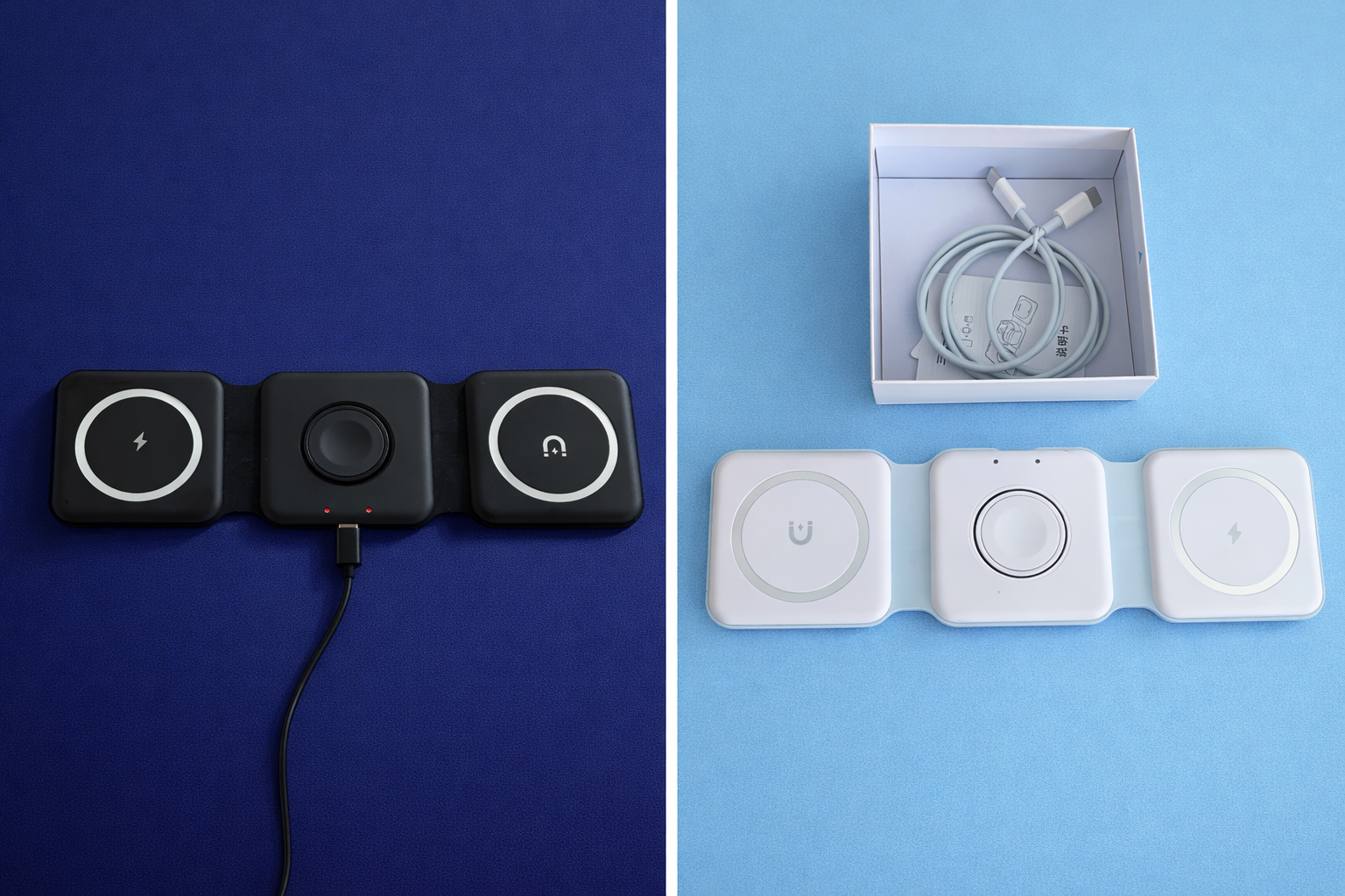 3-in-1 Magnetic Wireless Charger (Foldable Travel Dock)